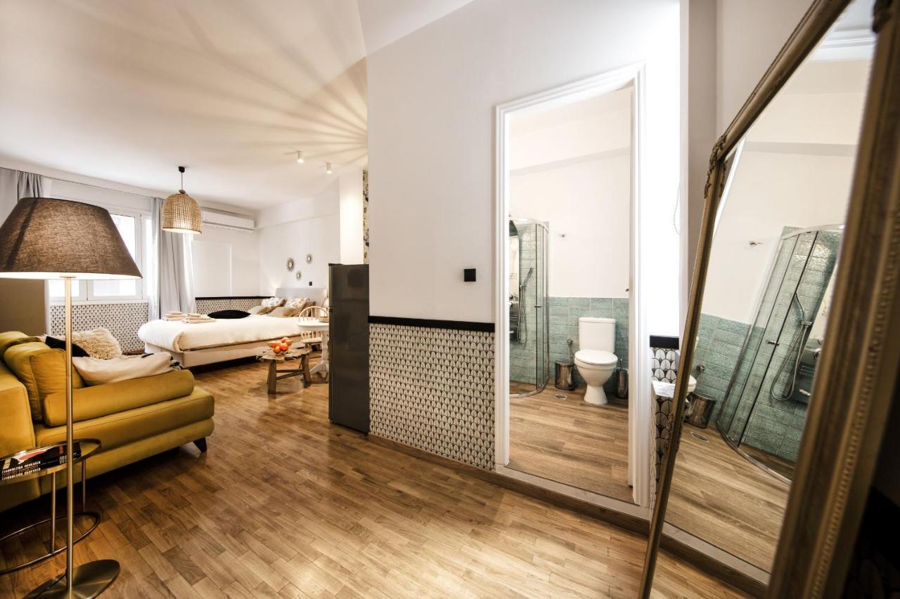 Pangsapuri studio 36 m² dengan 1 bilik mandi peribadi di Omonia Athens Luaran gambar