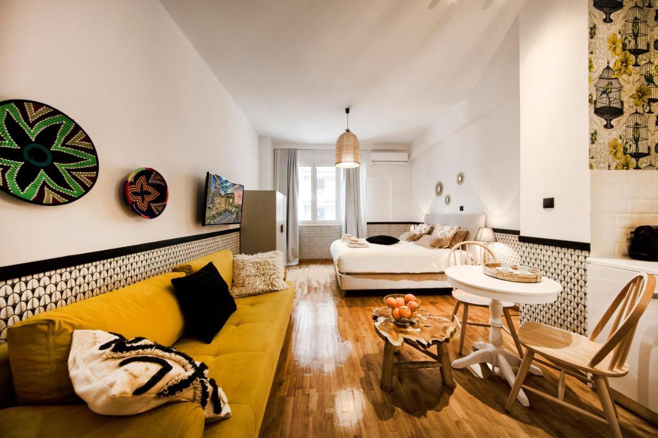 Pangsapuri studio 36 m² dengan 1 bilik mandi peribadi di Omonia Athens Luaran gambar
